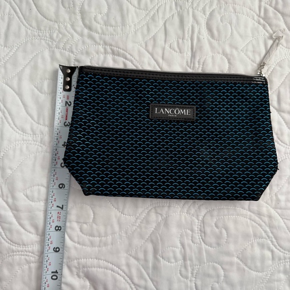 Lancôme Signature Black with Blue Cosmetic Makeup Tavel Clutch Bag New - Picture 5 of 9